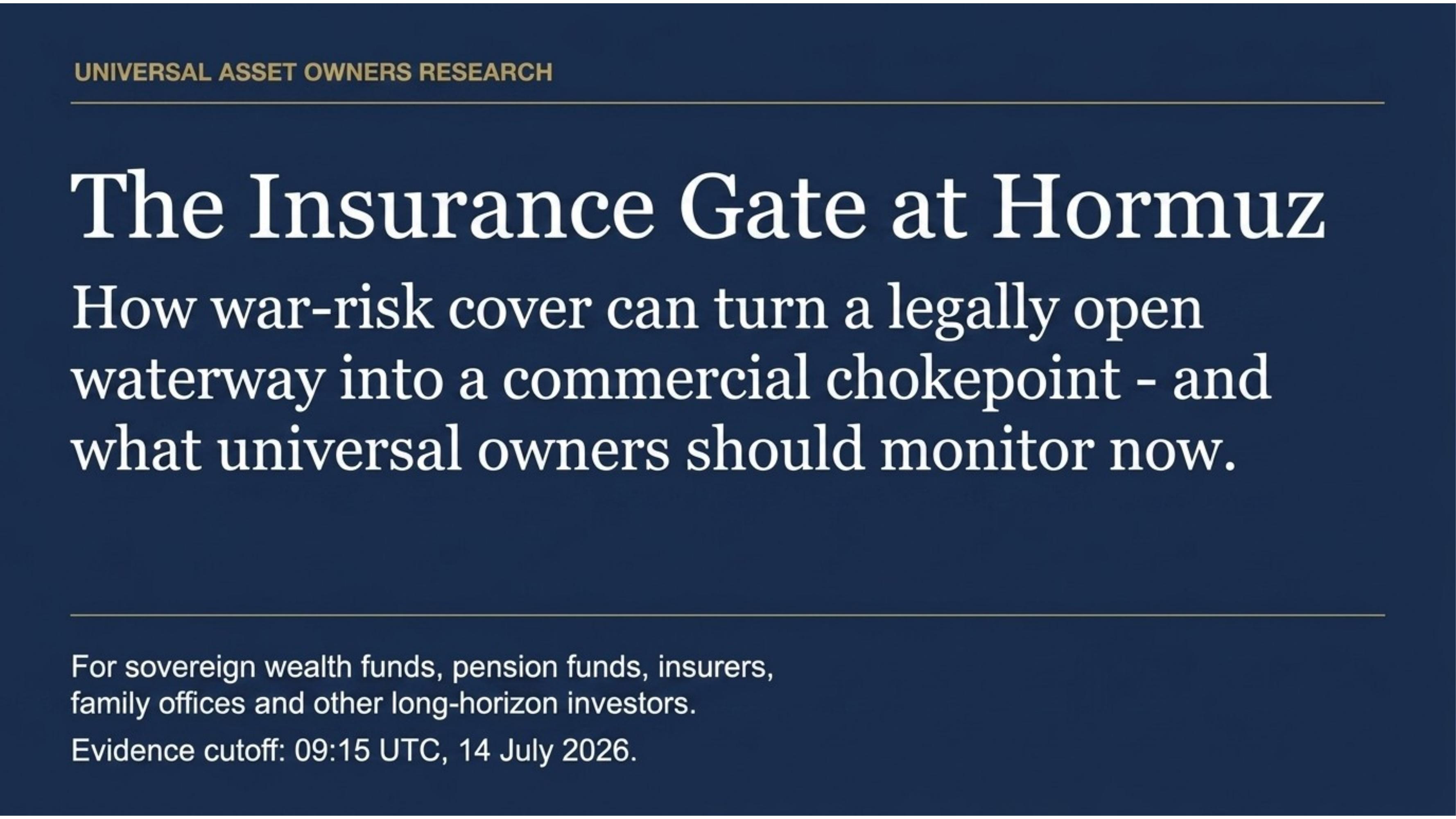 Open the slide-deck flip book: The Insurance Gate at Hormuz